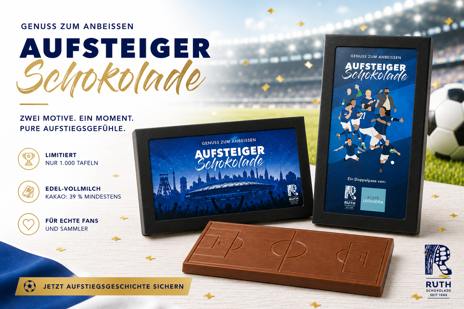 Aufsteigerschokolade "Stadion"
