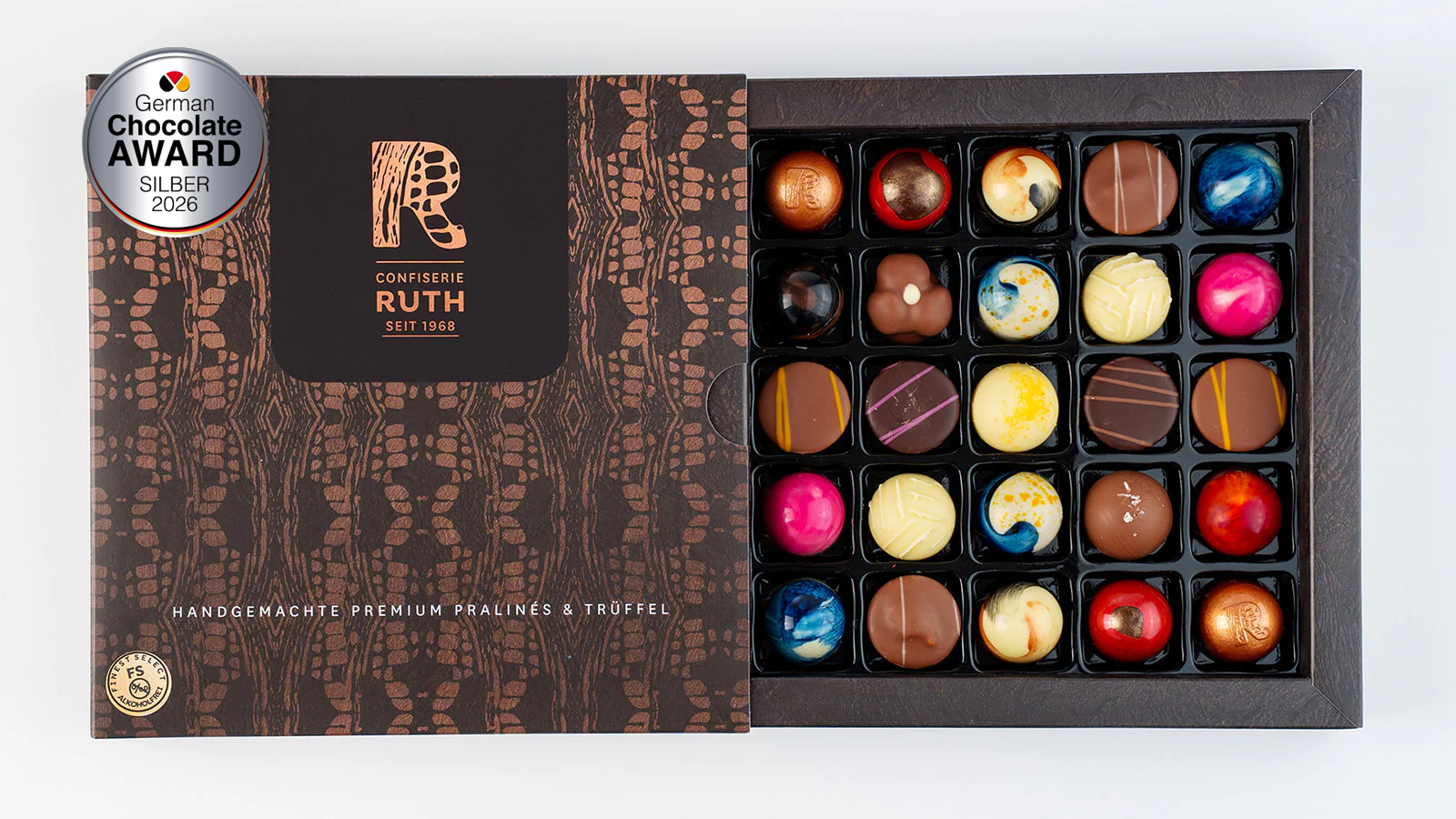 25er Pralinenbox Finest Select alkoholfrei