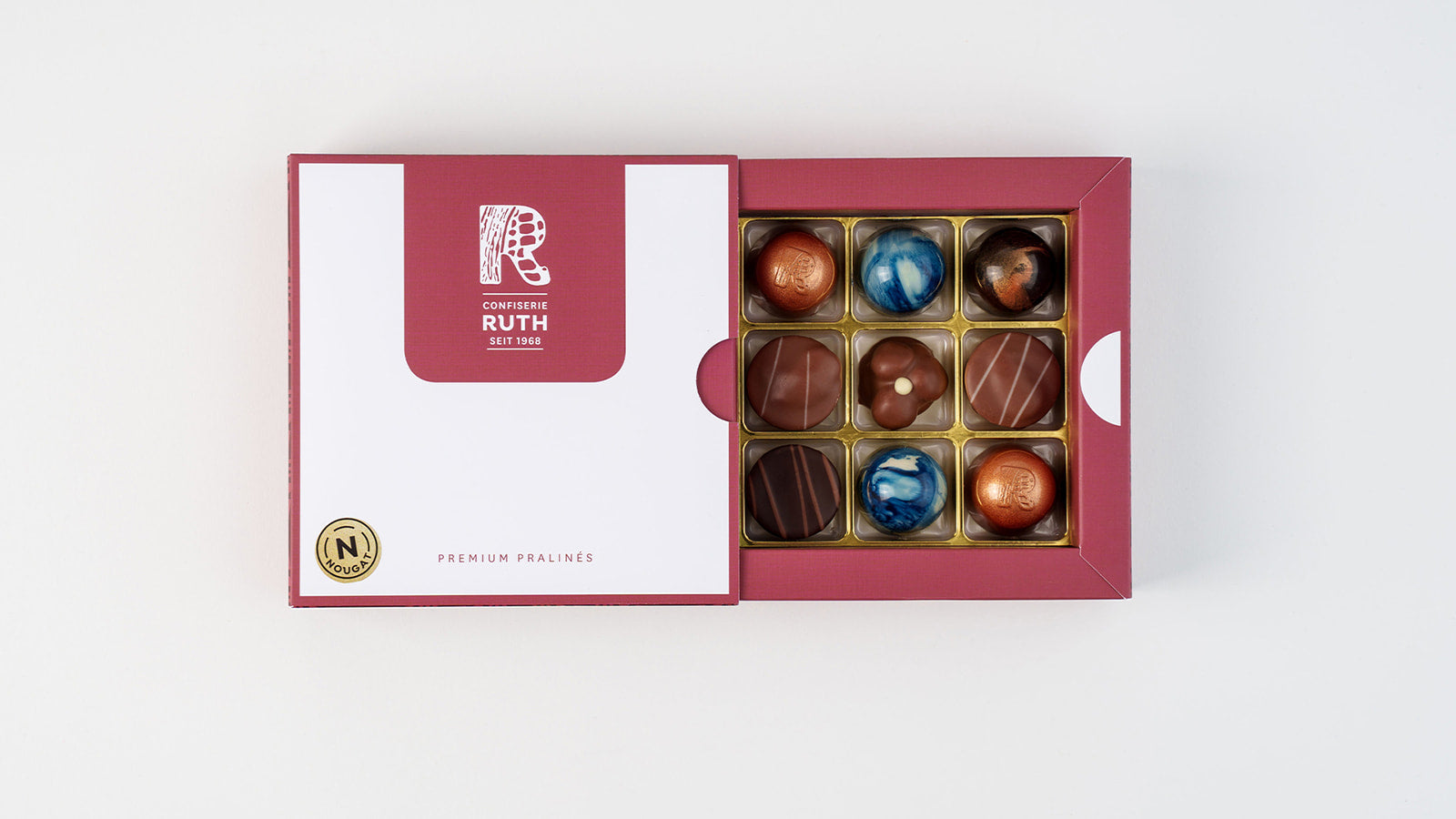 9er Pralinenbox Nougat Lovers