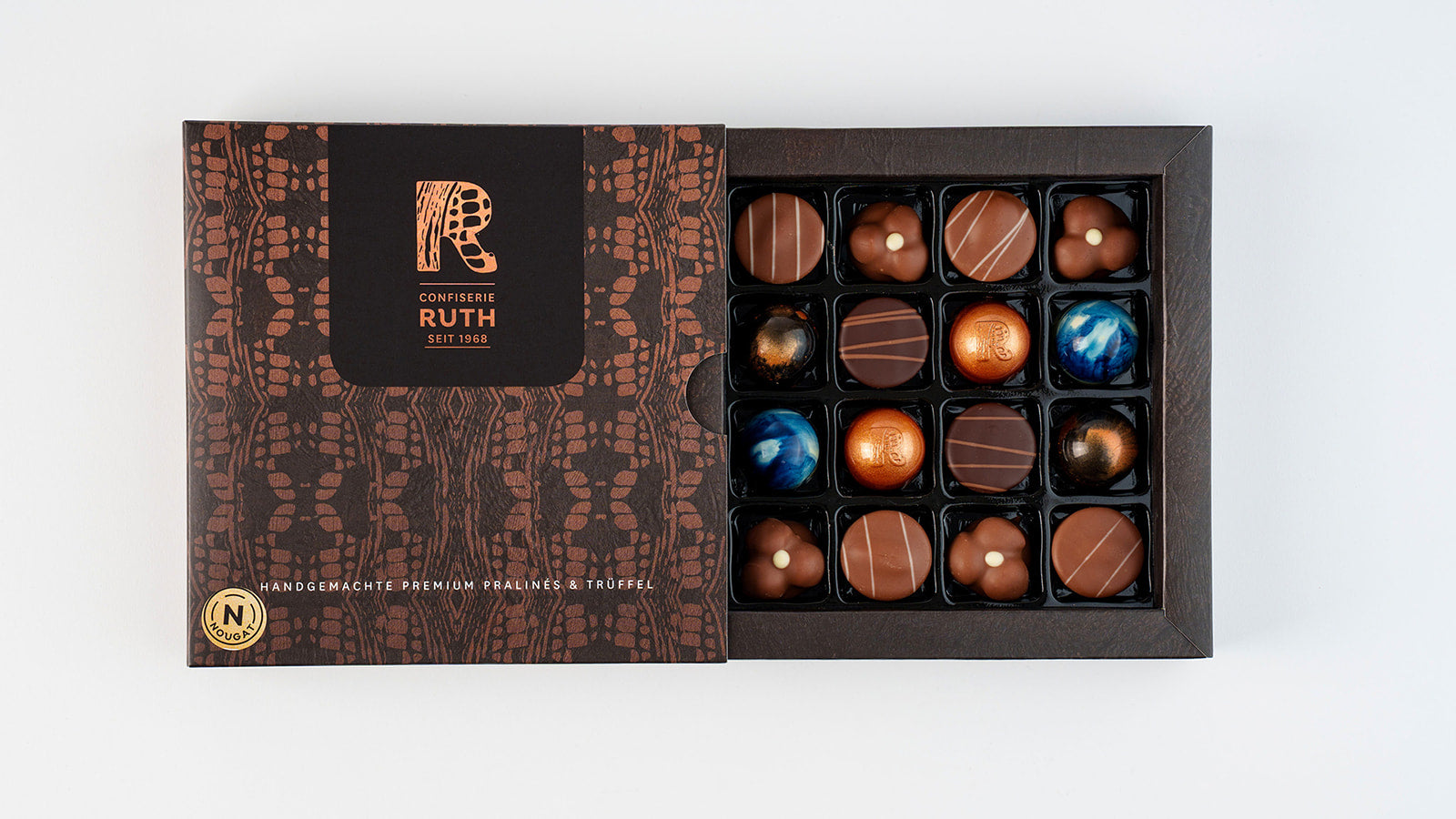 16er Pralinenbox Nougat Lovers