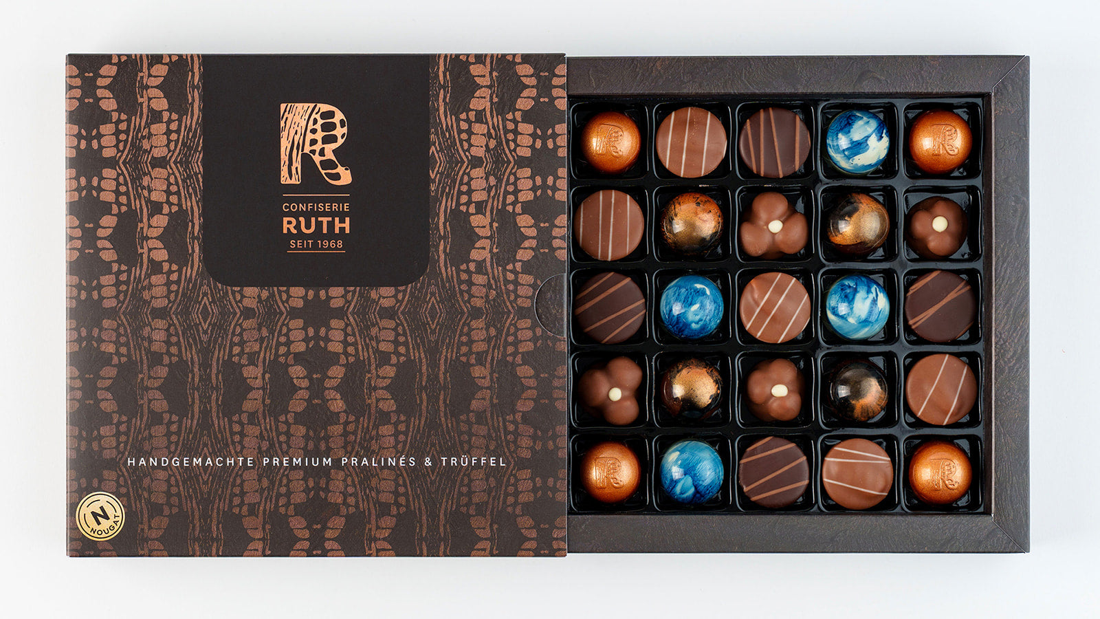 25er Pralinenbox Nougat Lovers