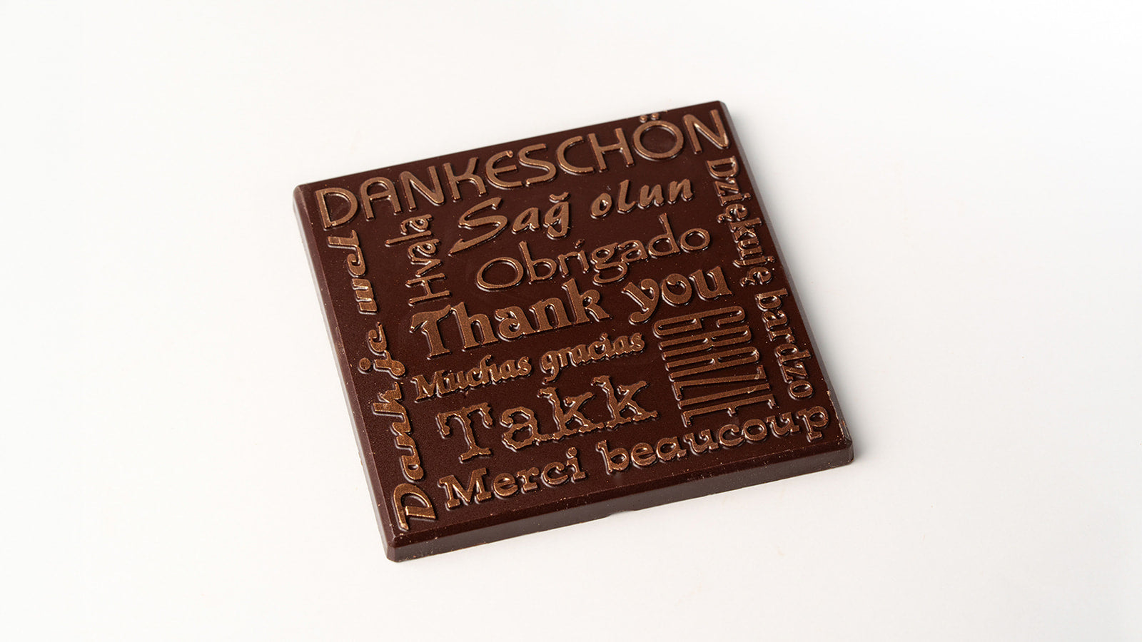 Tafelschokolade Dankeschön mit Text - Zartbitter