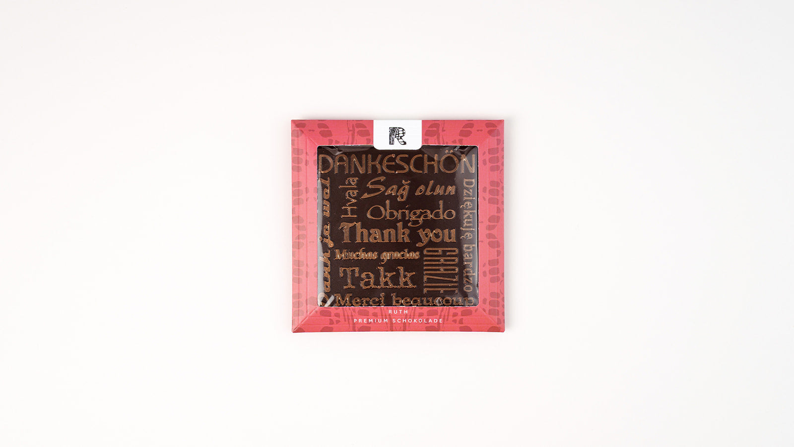 Tafelschokolade Dankeschön mit Text - Zartbitter
