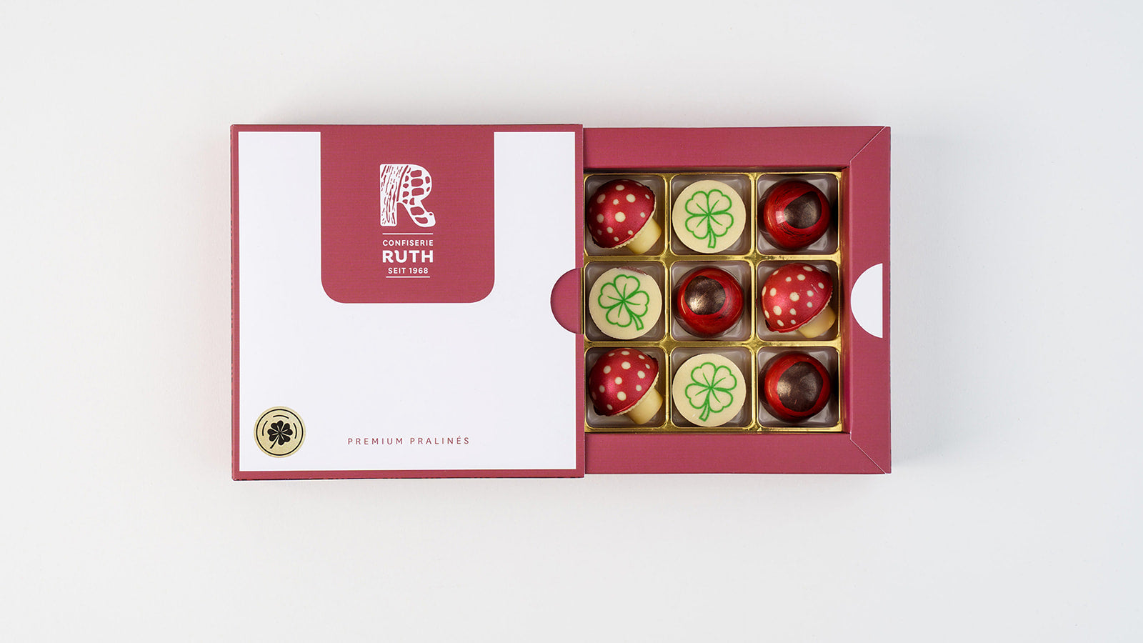 9er Pralinenbox Glücksbox