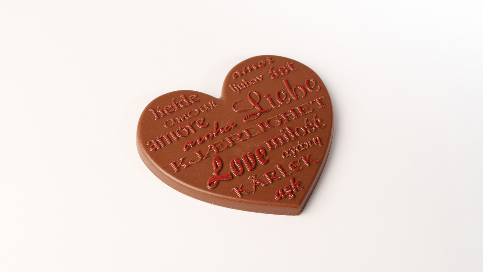 Schokoladenherz mit Text