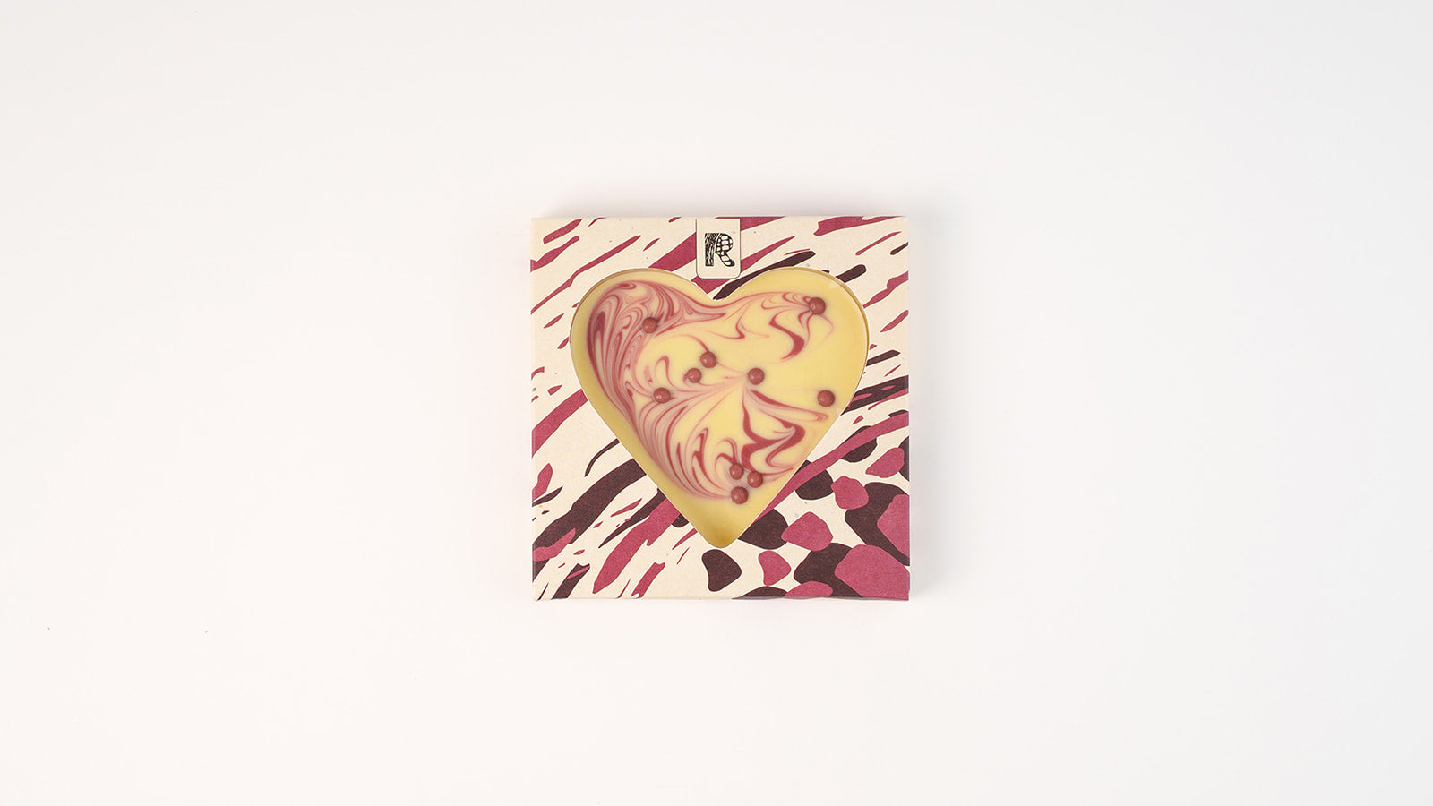 Schokoherz mit Rubypearls - Weiß