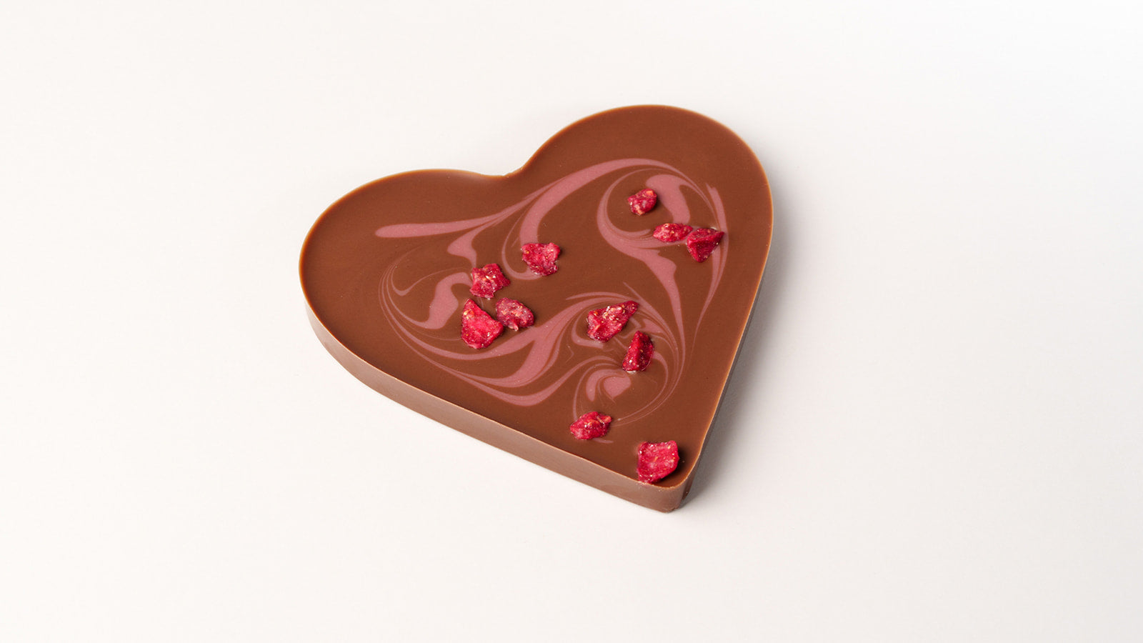 Schokoherz mit Himbeeren - Vollmilch