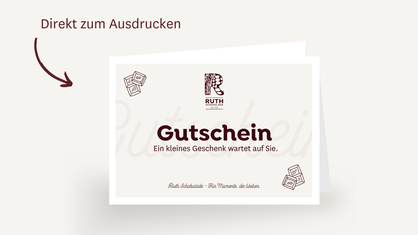 Geschenkgutschein – Ruth Schokolade