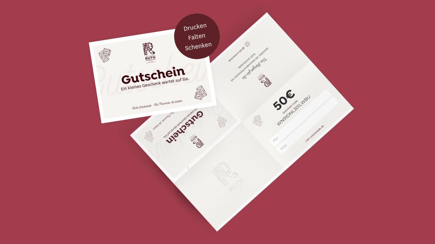 Geschenkgutschein – Ruth Schokolade