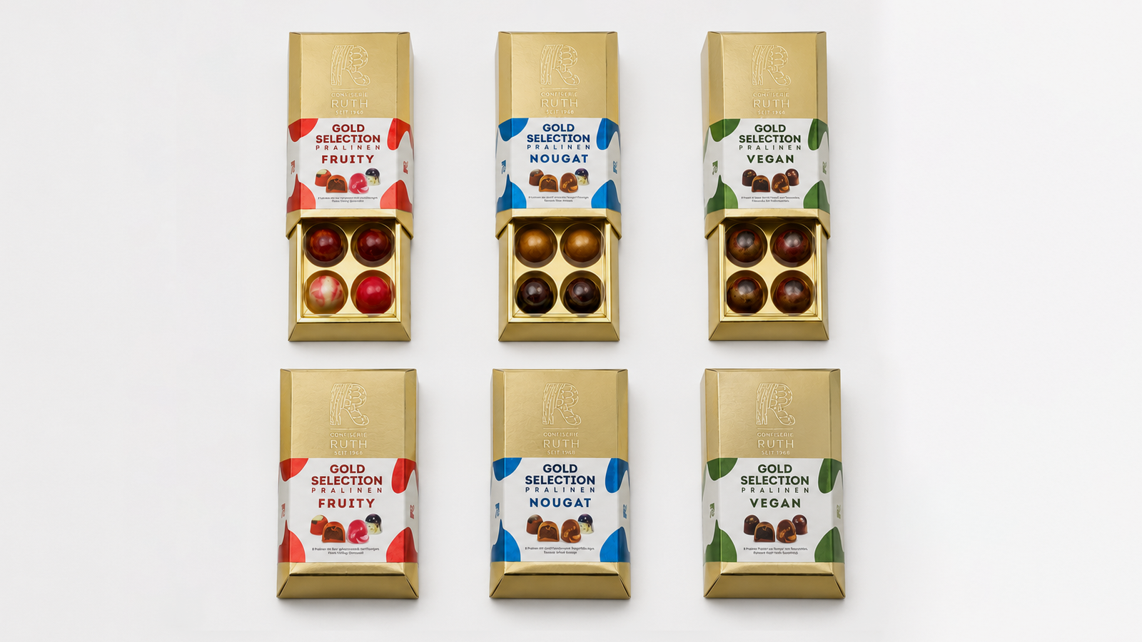 Gold Selection 3er Set – Edle Pralinen in Goldverpackung